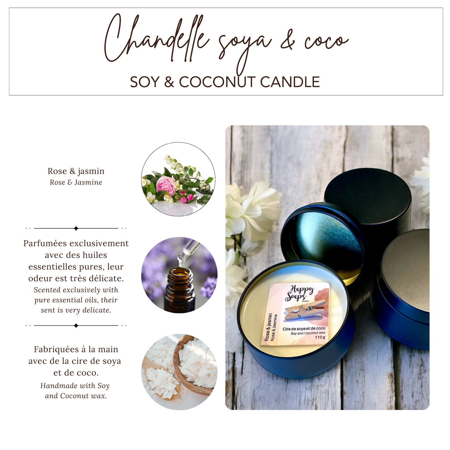Petite boite cadeau romantique - Rose & Jasmin