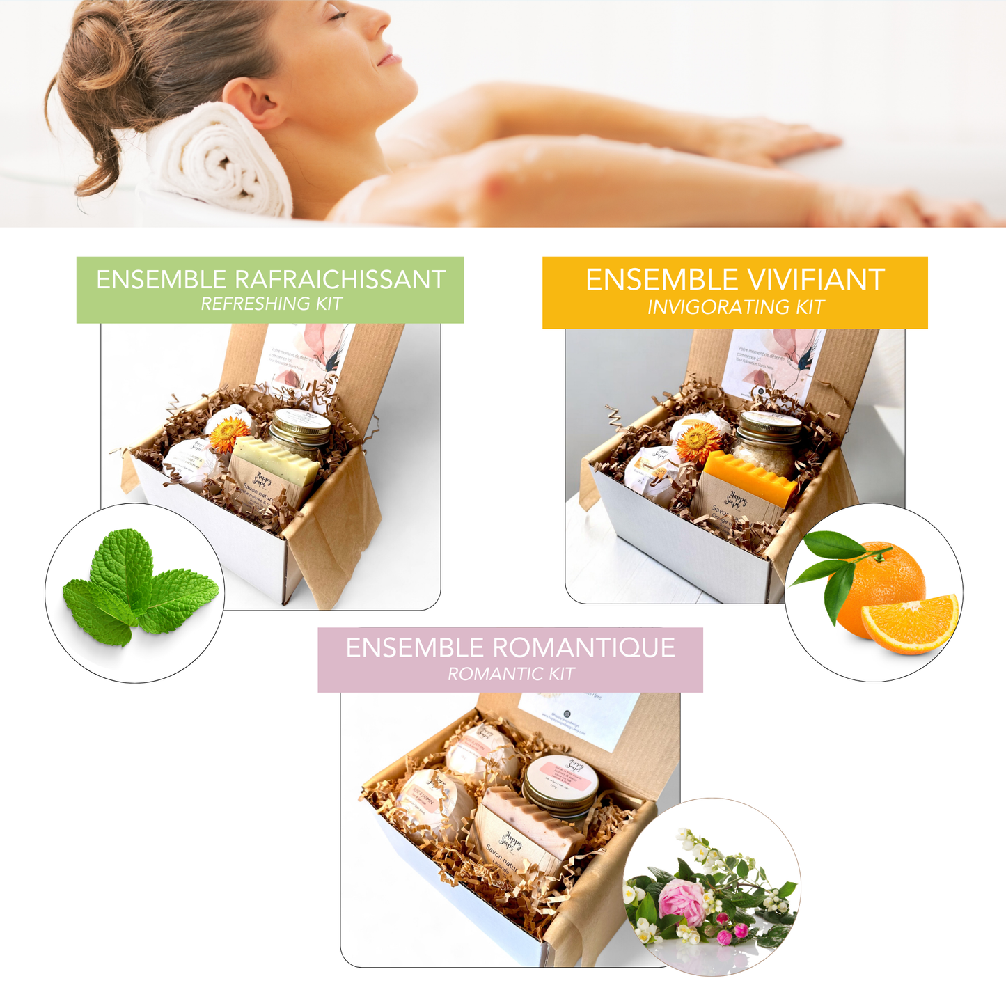 Petite boite cadeau - Produits naturels pour le bain
