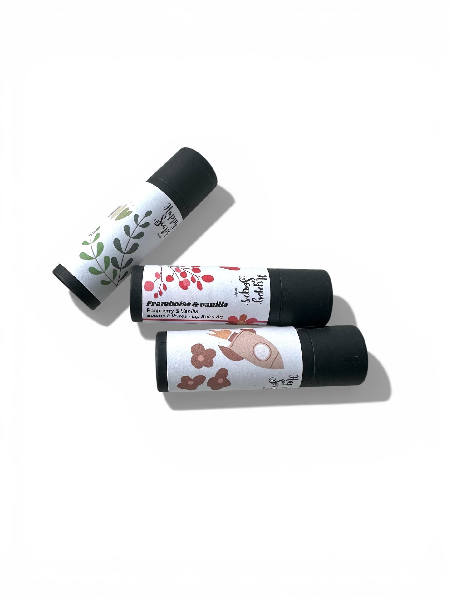 Baumes à lèvres naturels zéro plastique - 8g