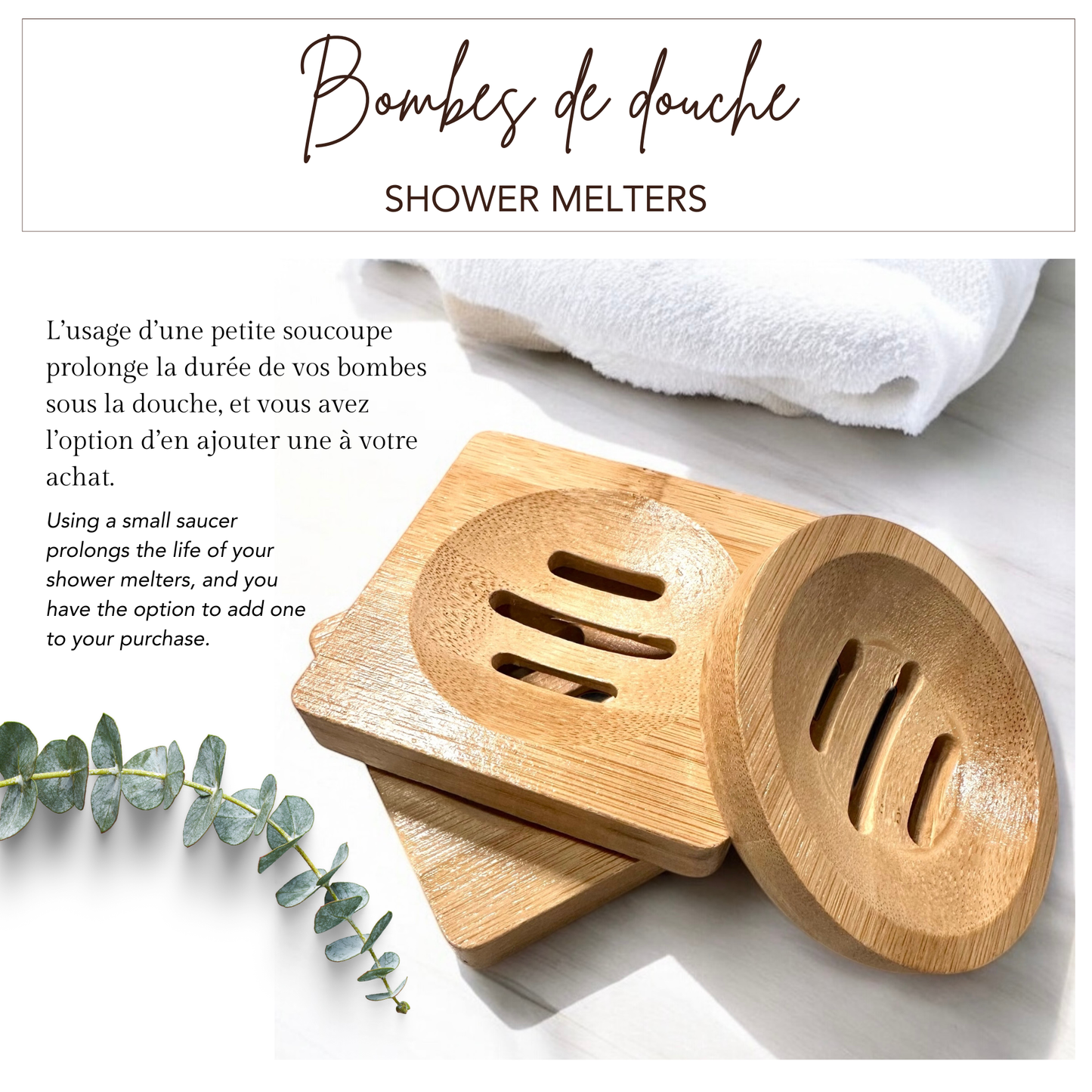 Bombes de douche menthol et eucalyptus
