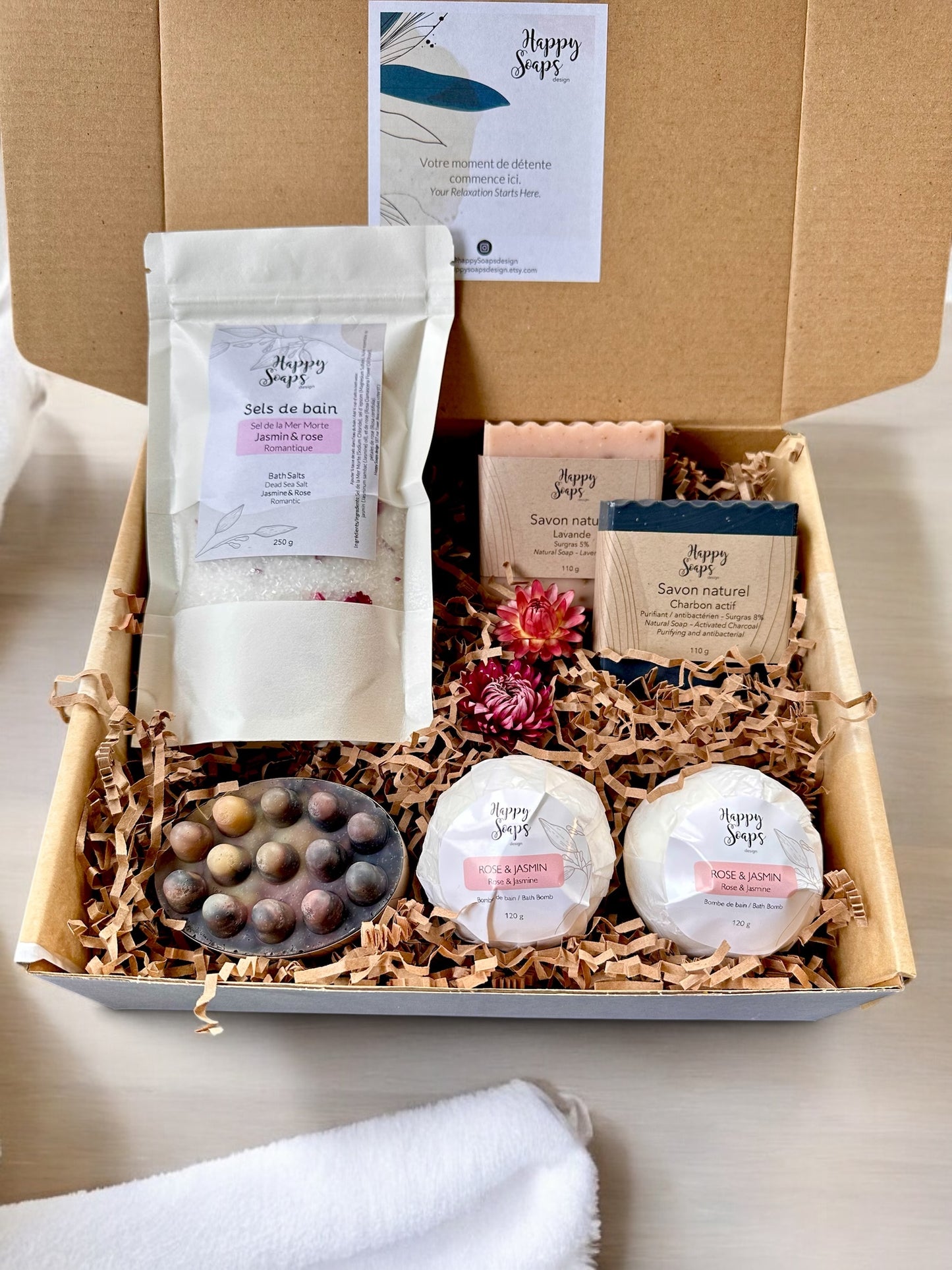 Boite cadeau détente pour le bain