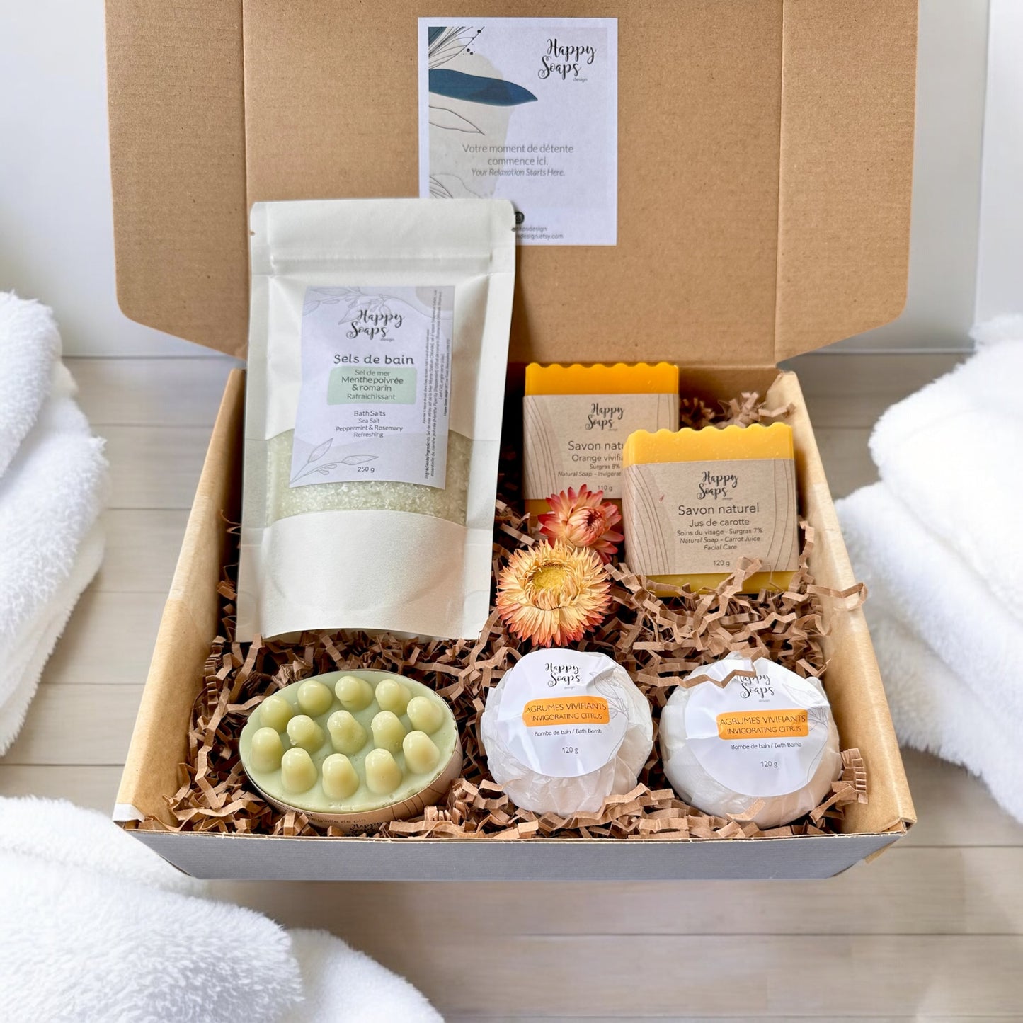Boite cadeau détente pour le bain
