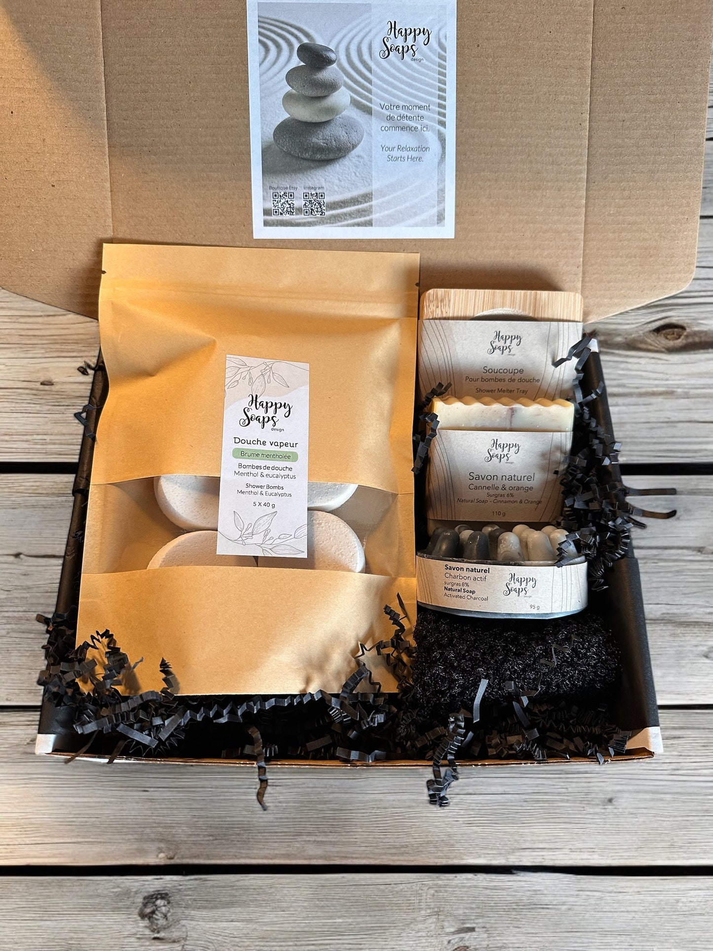 Boite cadeau pour lui - Produits naturels pour la douche