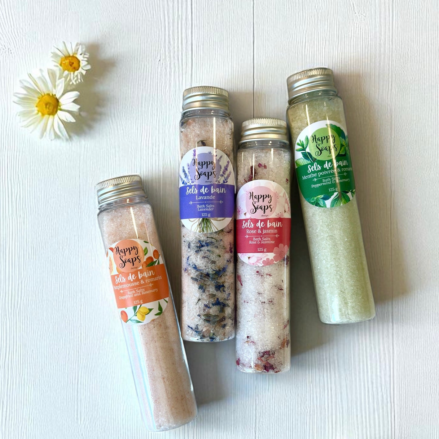 Sels de bain naturels pour relaxation et bien-être